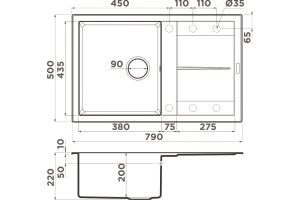 Мойка кухонная Omoikiri Sumi 79 бежевая - 3