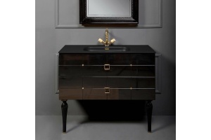 Тумба под раковину Armadi Art Vallessi Avangarde Piazza 80 черный - золото