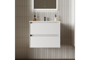 Тумба под раковину подвесная Sancos Cento 60 белая глянцевая - 2