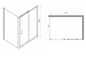 Душевой уголок RGW Passage PA-74 170x80 профиль хром стекло прозрачное - 3