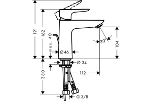 Смеситель Hansgrohe Talis E 71710000 для раковины - 3