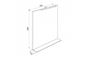 Зеркало IDDIS Custo 70 белое (CUS70W0i98) - 3