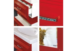 Тумба Misty Европа 60 подкатная, красная эмаль - 3