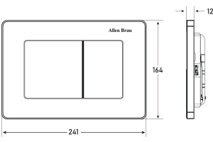 Клавиша смыва Allen Brau Infinity сталь матовый - 2