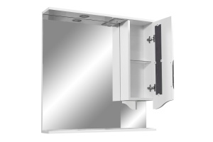 Зеркало-шкаф Stella Polar Сильва 80 R с подсветкой белый - 2