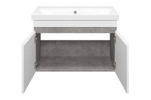 Тумба под раковину Misty Ронда 80 белая глянцевая - 2