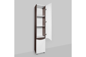 Шкаф-пенал AM.PM Like 35 R напольный, белый глянец, венге - 3