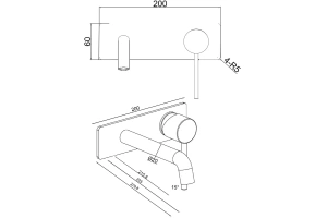 Смеситель для раковины Allen Brau Glority хром - 2