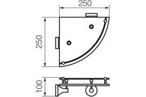 Полка Veragio Gialetta VR.GIL-6417.CR хром - 3