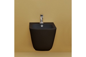 Kerasan Tribeca Биде подвесное 55см, c 1 отв под смеситель, c креплением WB9N, цвет: черный матовый