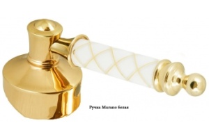 Смеситель для раковины Boheme Tradizionale золото с белым - 2