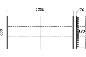 Зеркало-шкаф Aqwella 5 stars Mobi 120 белый - 3