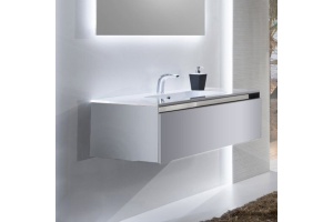 Тумба с раковиной Sanvit Кубэ-1 90 белый глянец