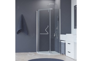 Душевой уголок 100*100*195 RGW HO-081 Трапеция/Хром/Прозрачное/8 мм (2 уп.)