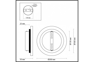 Настенный светодиодный светильник Odeon Light Hightech Travertino 6625/8WL - 3