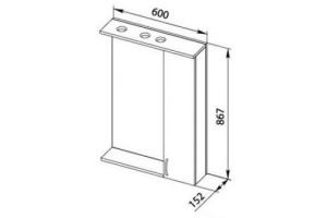 Зеркало Aquanet Донна 60 беленый дуб - 3