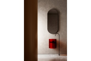 Подвесная раковина Abber Kristall 42 красная - 2