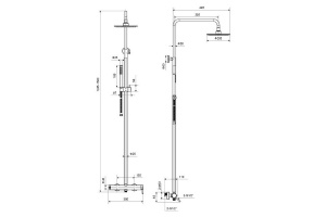 Душевая стойка Excellent Rain Pi золото - 3