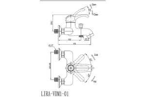 Смеситель для ванны Cezares Lira бронза, глянцевый (LIRA-M-VDM1-02) - 2