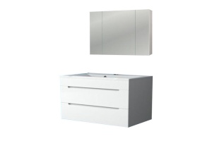 Тумба под раковину подвесная Stella Polar Рианна 100 белая - 2