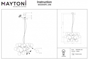 Подвесная люстра Maytoni Dallas MOD545PL-24B - 2