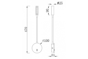 Бра Maytoni Stem C035WL-L3B3K - 2