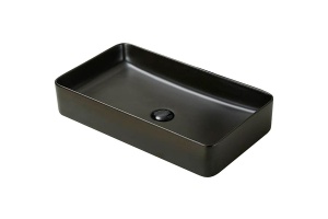 Раковина накладная CeramaLux NC 60.5 см черный матовый (9396-1МВ)