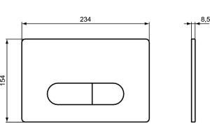 Кнопка смыва Ideal Standard Oleas черный, матовый (R0115A6) - 3