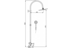 Rav slezak Colorado Душевая стойка CO182.5/3CMATC - 2