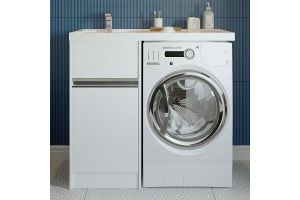 Тумба с раковиной AQUATON Лондри 105 L, под стиральную машину
