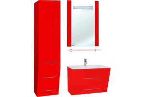 Шкаф-пенал Bellezza Берта подвесная 40 красный - 2