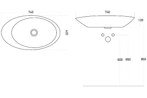 Раковина STWORKI 75 3074-KL - 2