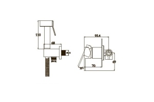 Смеситель гигиенический душ KAISER Sonat (34377) - 2