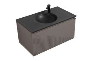 Тумба с раковиной Black&White Universell 90 серая - 2