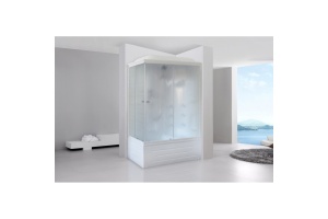 Душевая кабина Royal Bath BP 100х80 R с гидромассажем профиль белый стекло матовое - 2