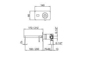 Смеситель для раковины Webert Living хром (LV832506015) - 3