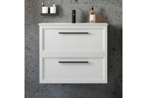 Тумба с раковиной STWORKI Эстерсунд 75 белая матовая