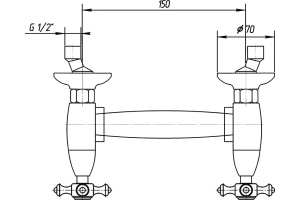 Смеситель для душа Migliore Prestige бронза (26902) - 3