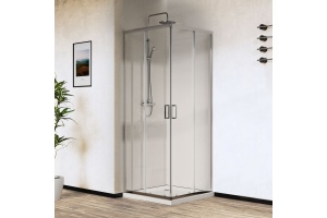 Душевой уголок Vincea City 80х80 профиль хром стекло прозрачное 