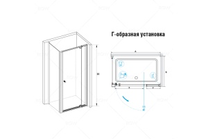 Душевой уголок RGW Passage 70х70 хром стекло прозрачное - 2