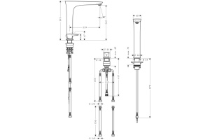 Смеситель для кухонной мойки Hansgrohe  черный металлик (15812800) - 3
