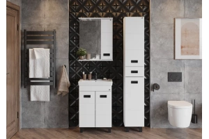 Зеркало-шкаф Onika Балтика Black 58 R с подсветкой белый - 3