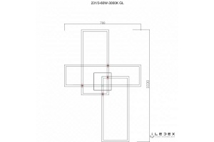 Потолочная люстра iLedex Grace 231/3-60W-3000K GL - 2