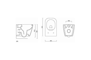 Чаша для унитаза Gural Vit Nova белая без сиденья - 2
