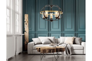 Люстра на штанге LUMINA DECO Monterey LDP 1141-5 BK+MD - 3