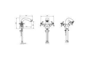 Смеситель для раковины Boheme Royal Cristal хром - 3