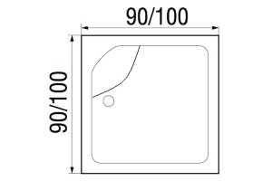 Поддон душевой квадратный River Wemor 100/41 S (10000006111) - 3