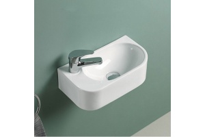 Подвесная раковина Vincea 40х22 белая левая - 2