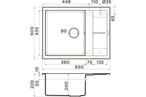 Мойка кухонная Omoikiri Sumi Artceramic/Leningrad grey (4997094) - 2