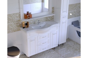 Тумба с раковиной СанТа Монарх 105 белая - 3